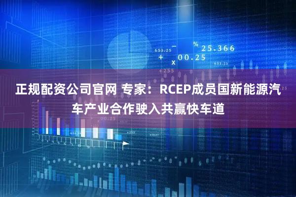 正规配资公司官网 专家:RCEP成员国新能源汽车产业合作驶入共赢快车道