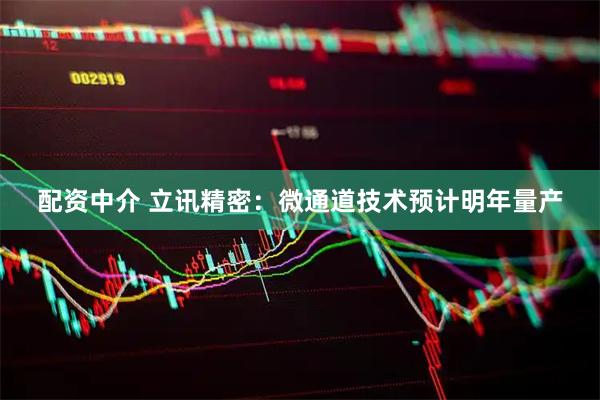 配资中介 立讯精密:微通道技术预计明年量产